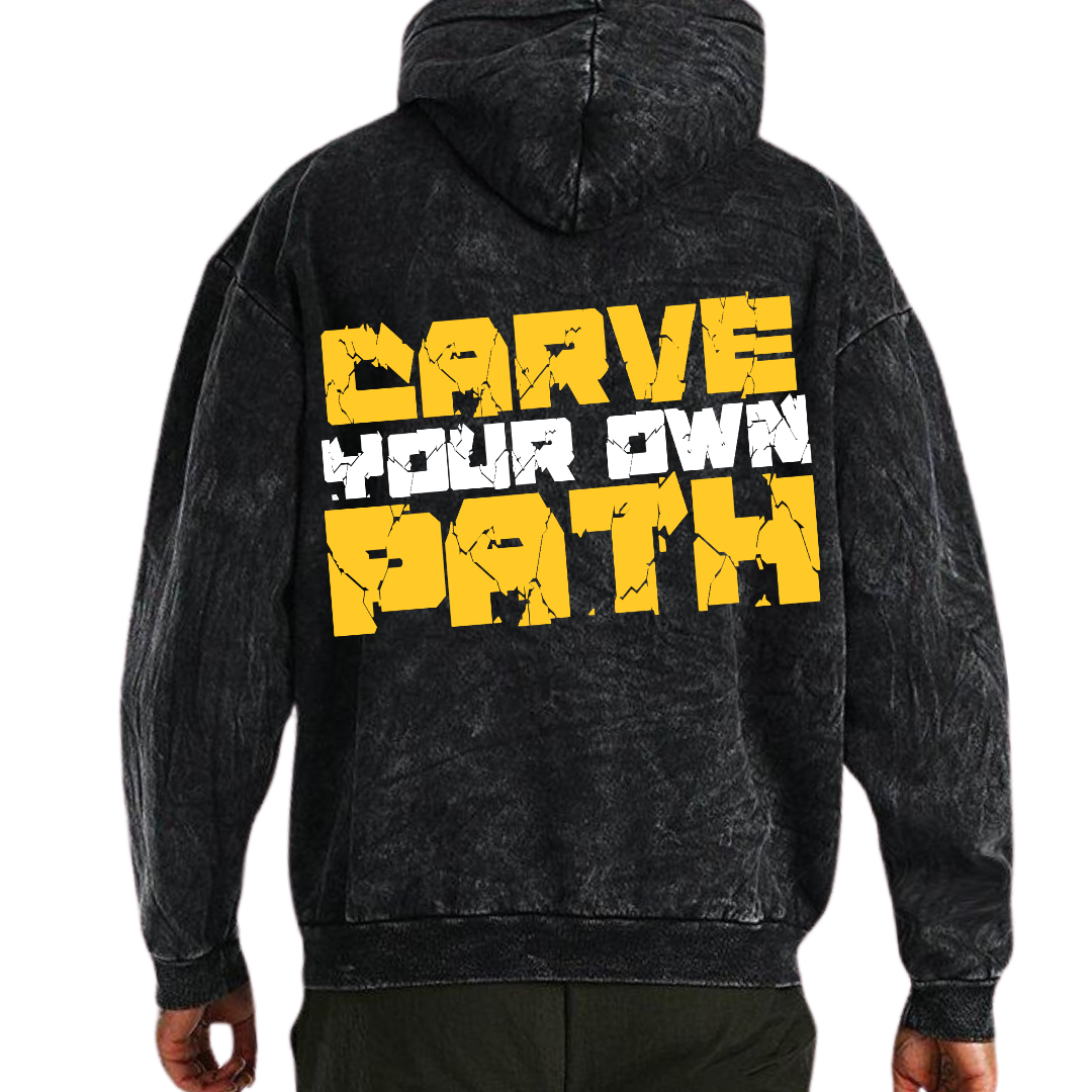 PVS Carve Your Own Path Black Hoodie product view | PVS Automotive
