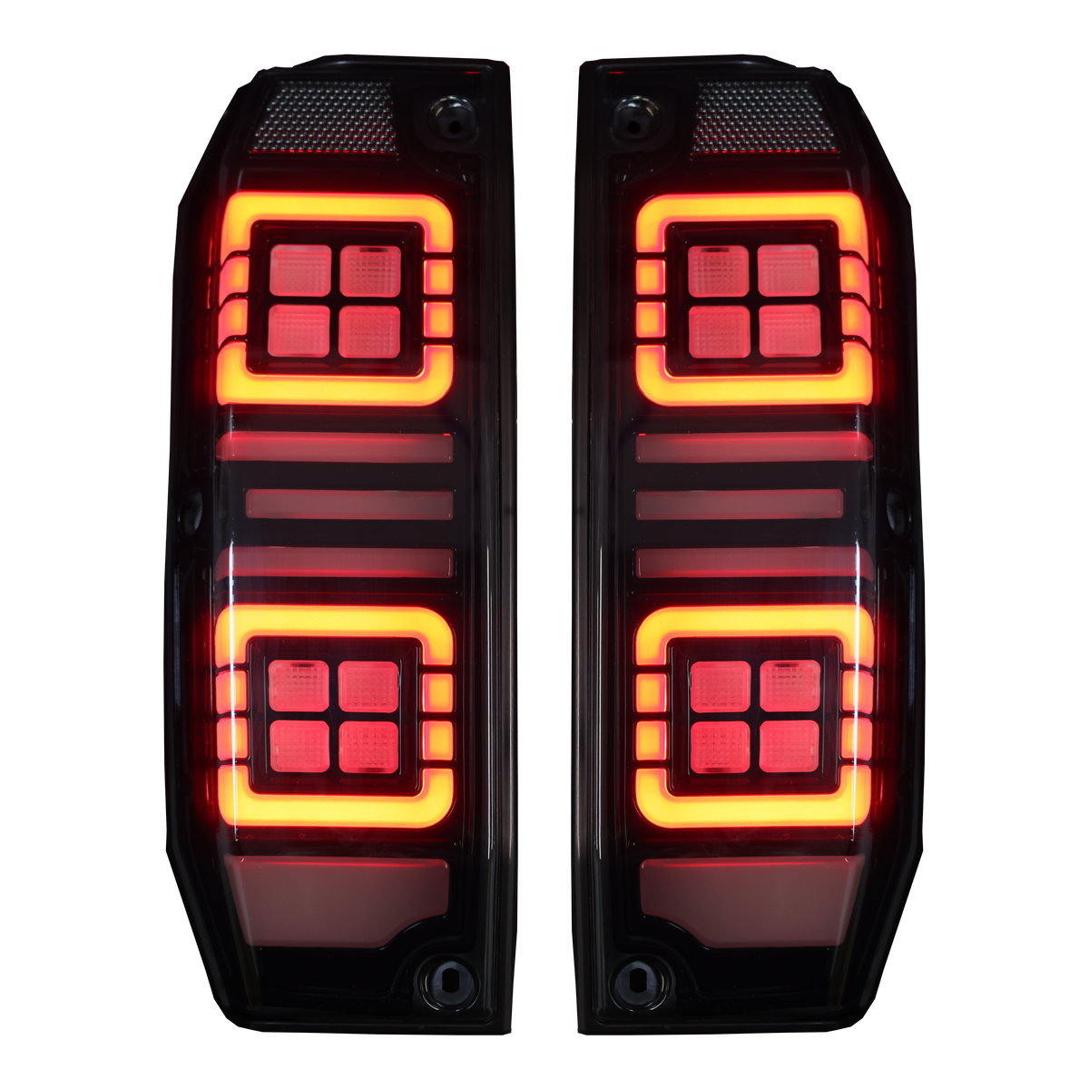 Smoked Red Halo LED Tail Lights (Plug & Play) – Toyota LandCruiser