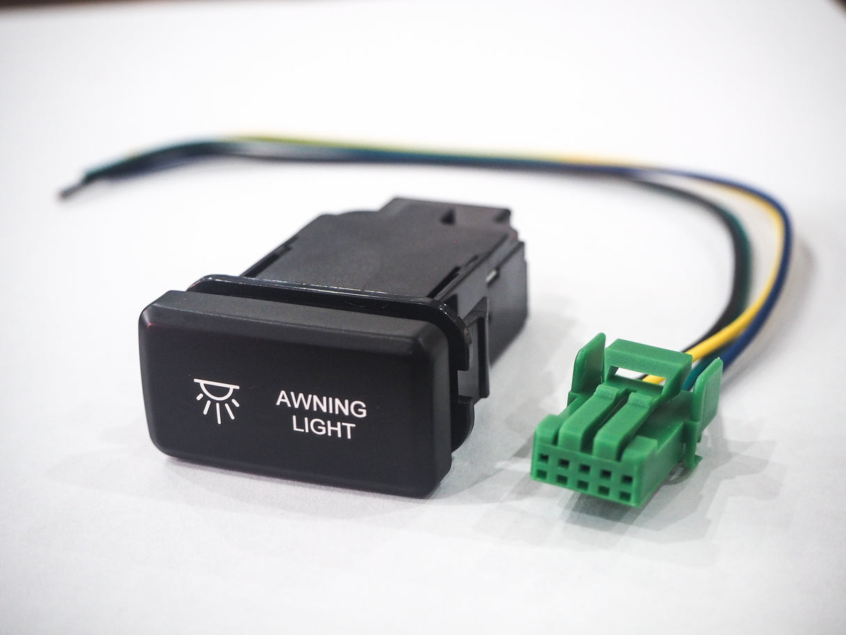 Horizontal White LED Push Switch close-up detail | PVS Automotive