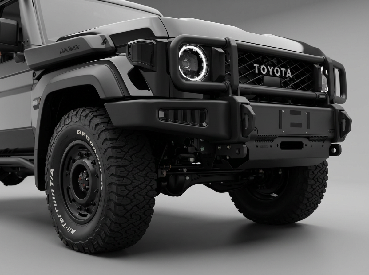 Toyota LandCruiser 70 Series with Urnieta bull bar fitted