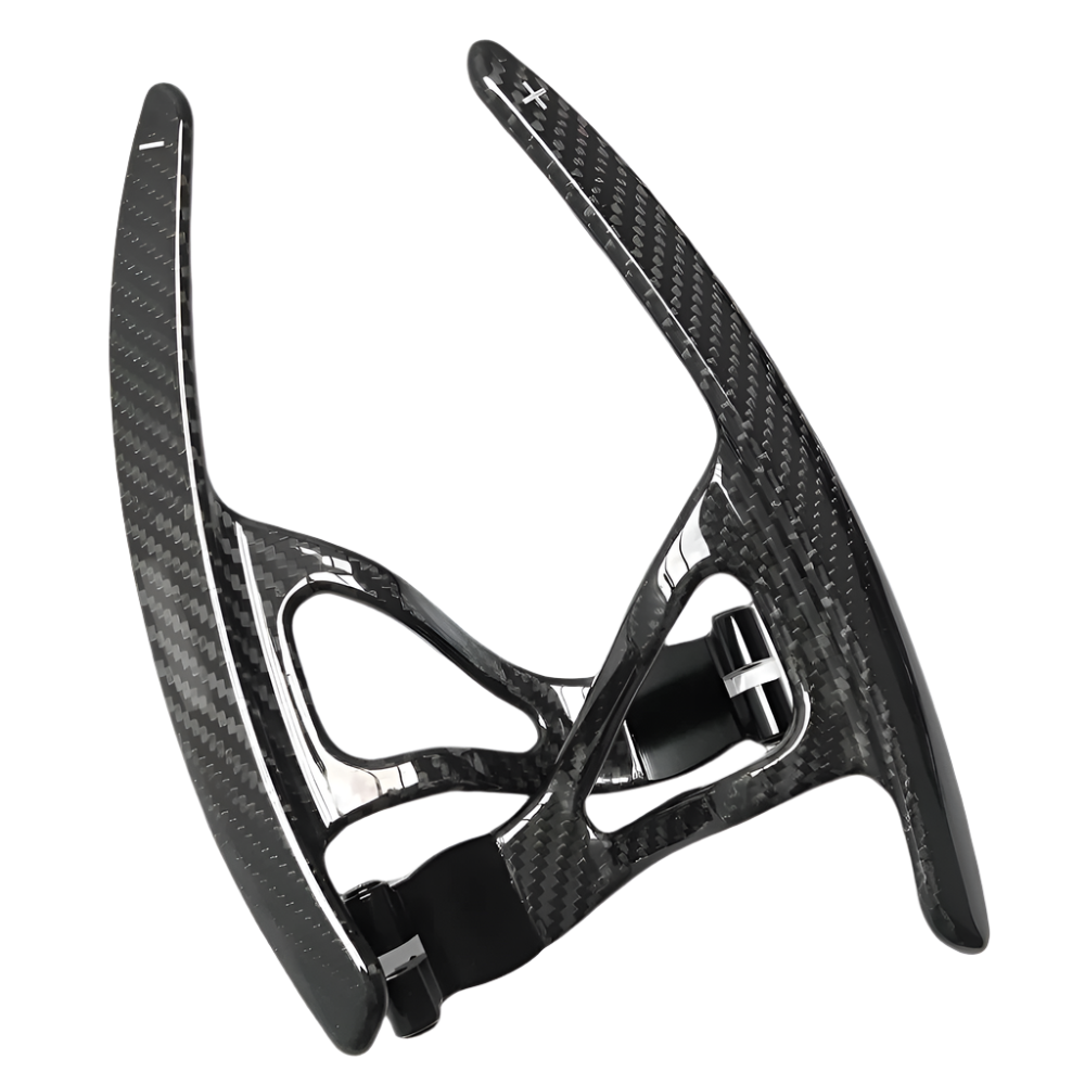Carbon Fibre Paddle Shifters close-up detail | PVS Automotive