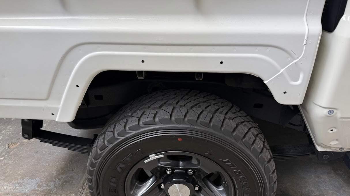 Factory Style Rear Black Fender Flares suitable Toyota LandCruiser 79 Series Dual Cab Ute Tub image 6 | PVS Automotive