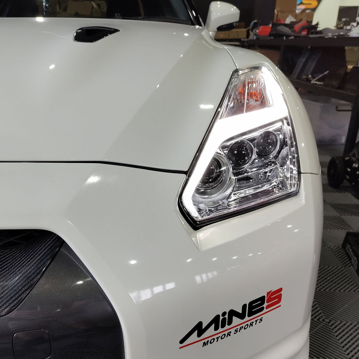 OEM Style LED Headlights installed in GTR R35 | PVS Automotive