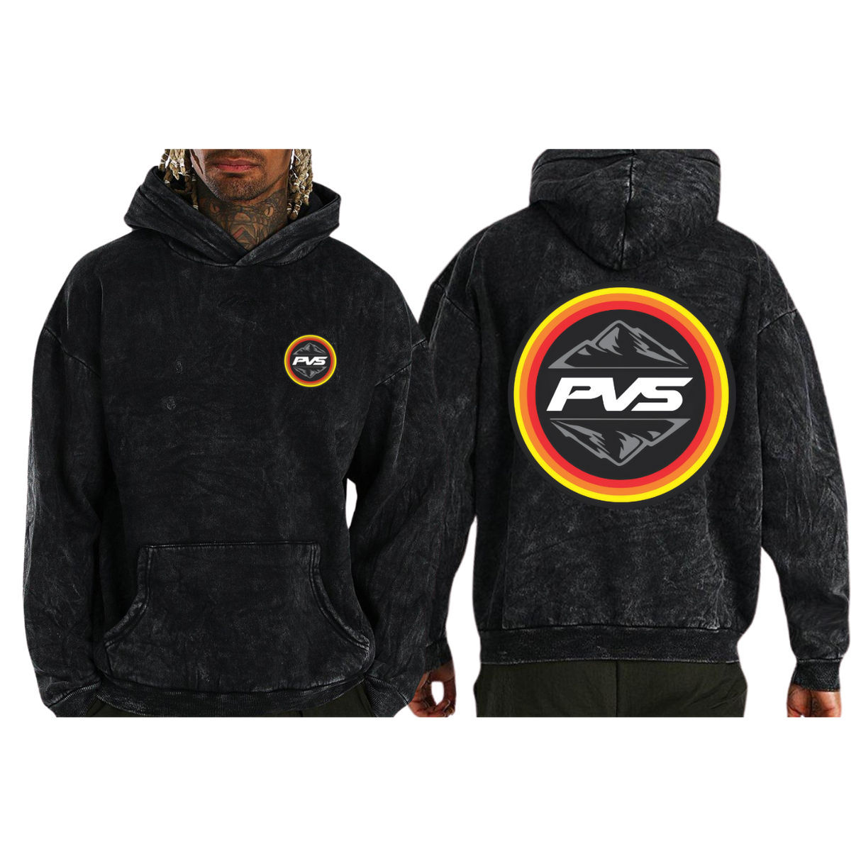 PVS Adventure Washed Black Hoodie | PVS Automotive
