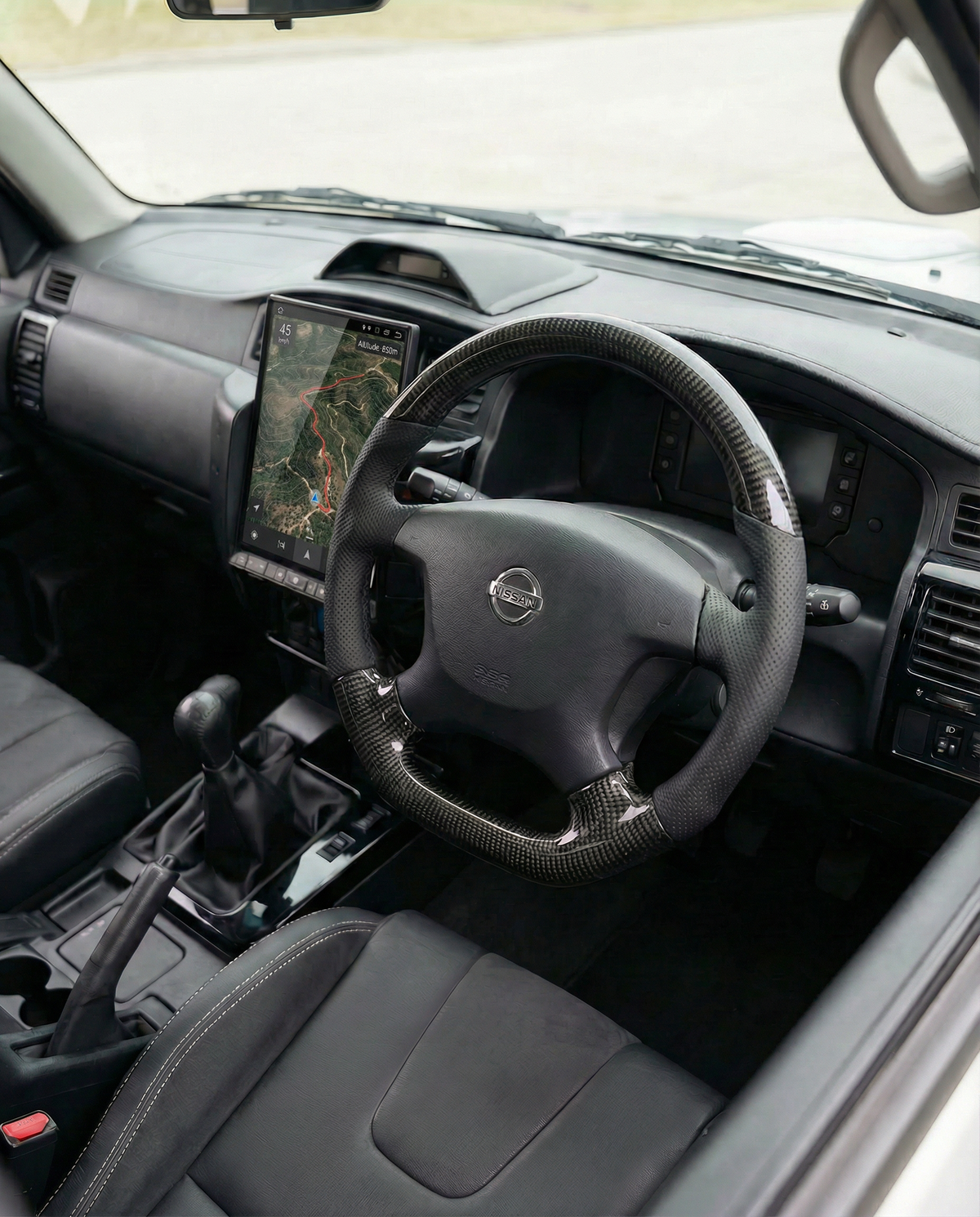 Nissan Y61 GU Patrol Steering Wheel Core - Genuine Carbon Leather