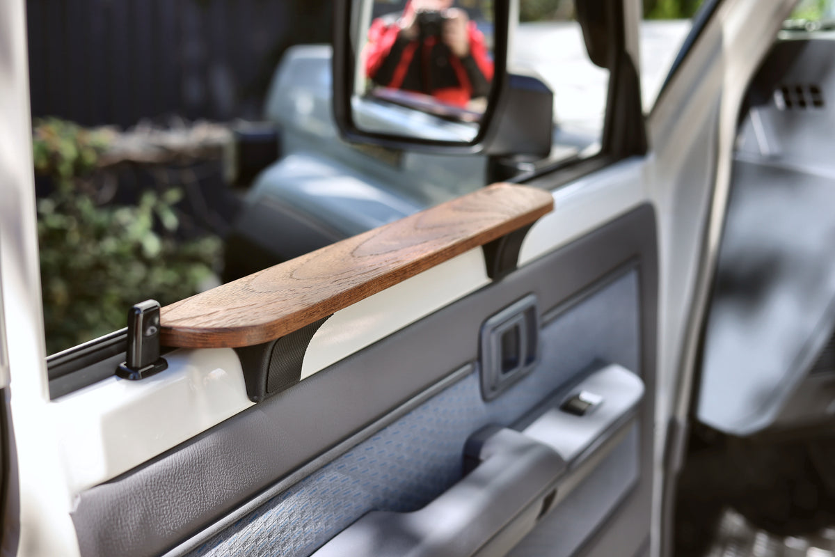 70 Series LandCruiser Armrest, Coastal Teak Rounded (Pair)