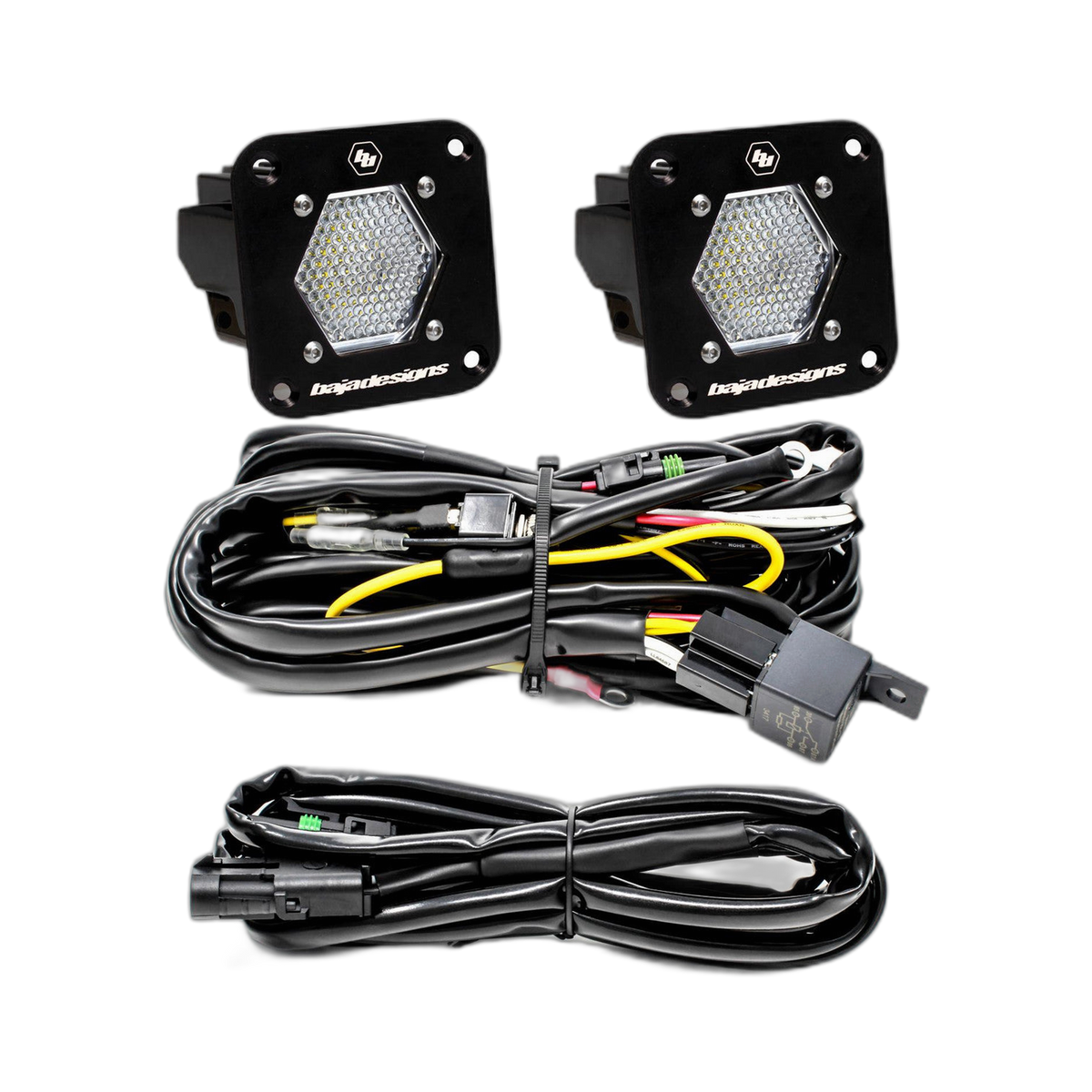 S1 Black Flush Mount LED Light Pod Reverse Kit - Universal