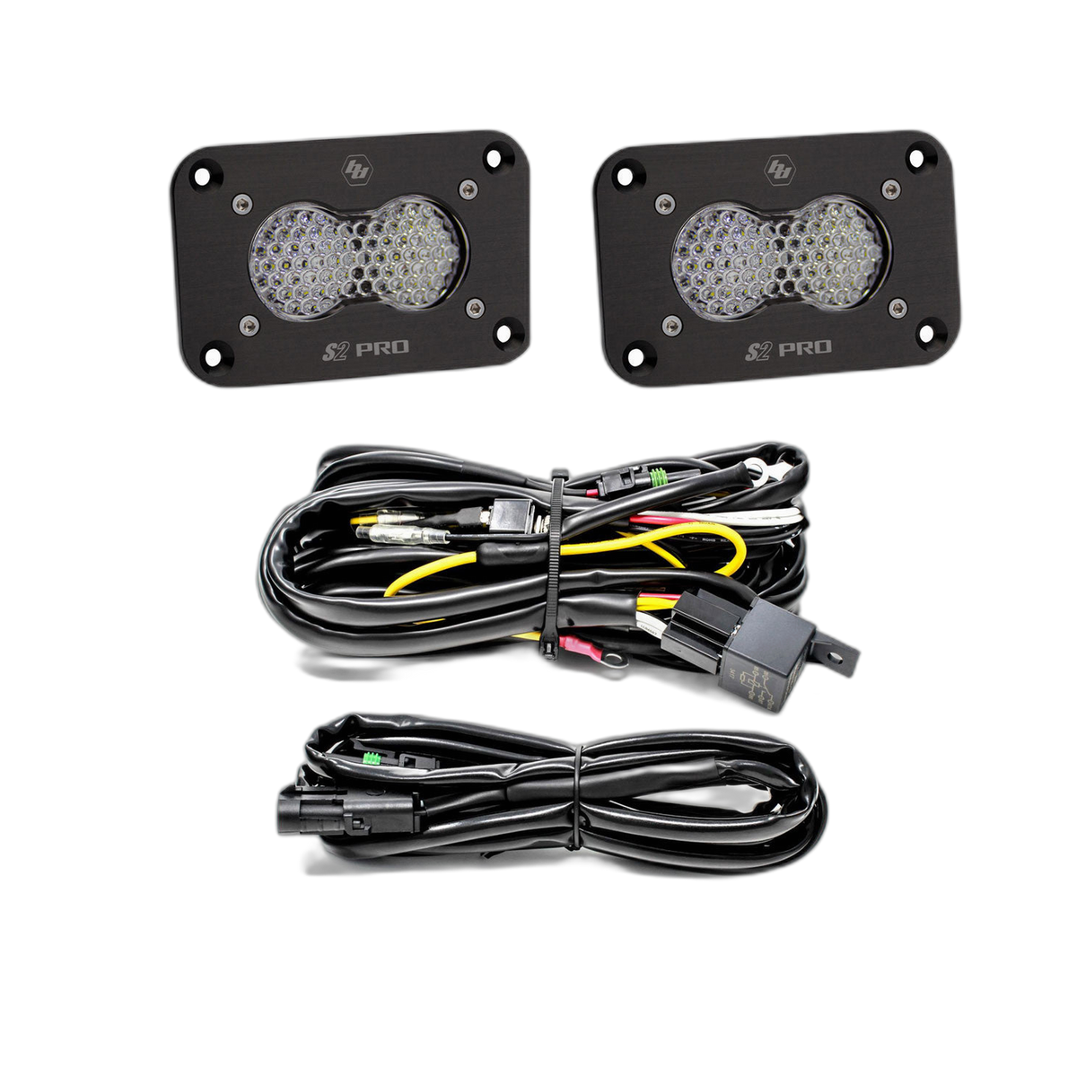 S2 Pro Black Flush Mount LED Light Pod Reverse Kit - Universal