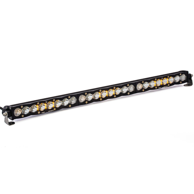 S8 Straight LED Light Bar - 30 inch clear driving combo