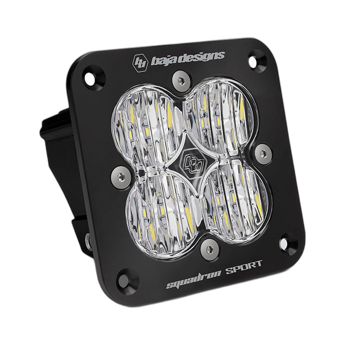 Squadron Sport Black Flush Mount LED Auxiliary Light Pod Clear Wide/Corner