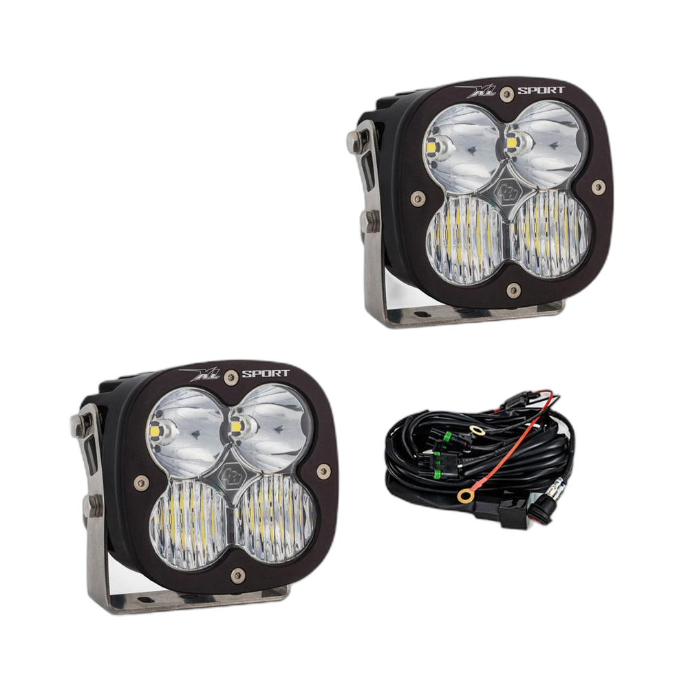 XL Sport LED Auxiliary Light Pod Pair - Clear - Drive Combo