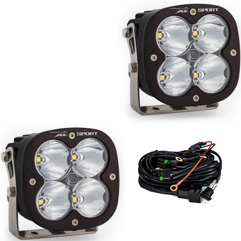 XL Sport LED Auxiliary Light Pod Pair - Clear - Spot