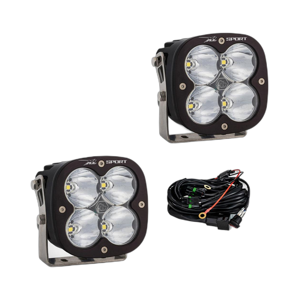 XL Sport LED Auxiliary Light Pod Pair - Clear - Spot