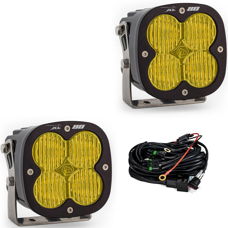 XL80 LED Auxiliary Light Pod Pair - amber - wide corner