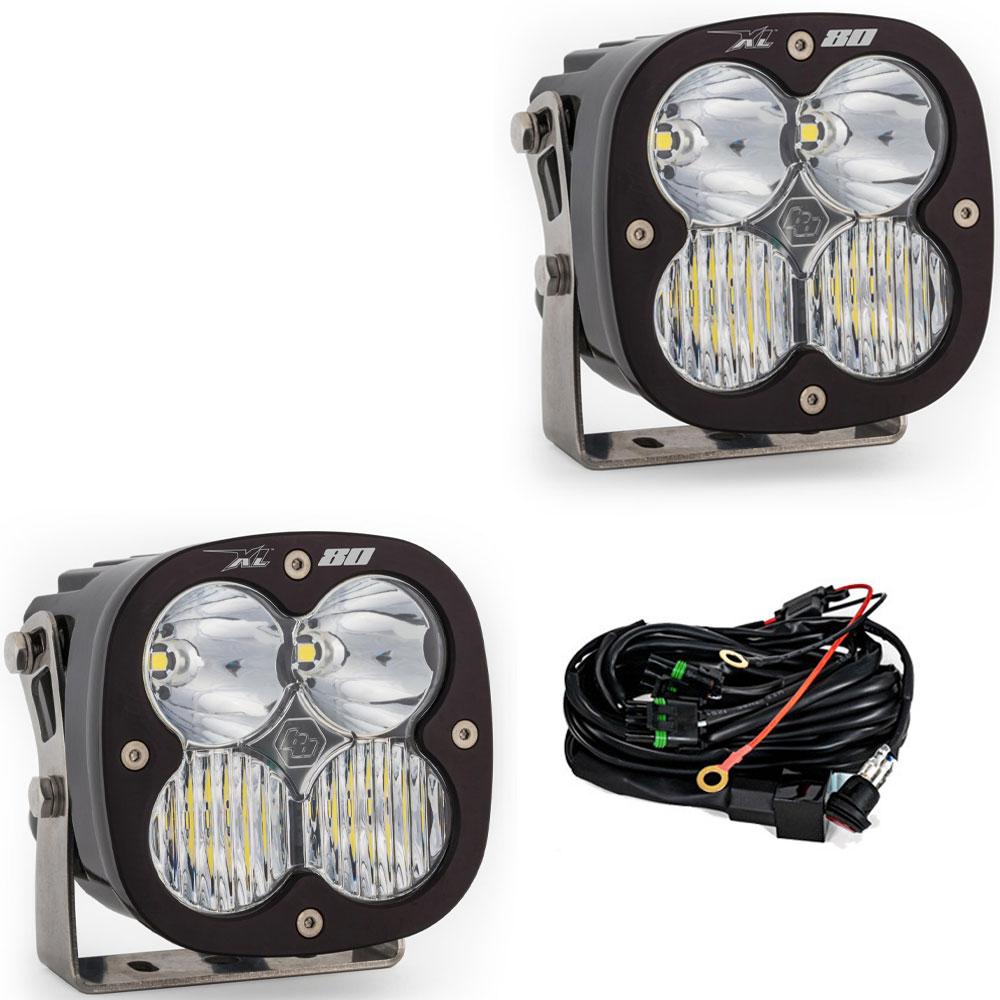 XL80 LED Auxiliary Light Pod Pair - clear - drive combo