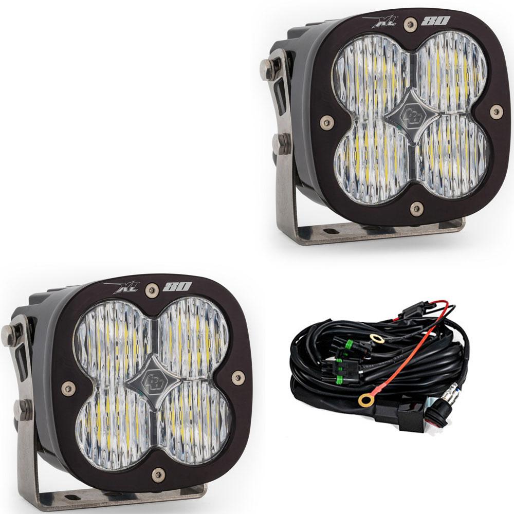XL80 LED Auxiliary Light Pod Pair - clear - wide corner