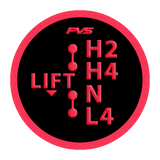 4WD Transfer Selector Sticker installed in 70 Series / Hilux N70 | PVS Automotive