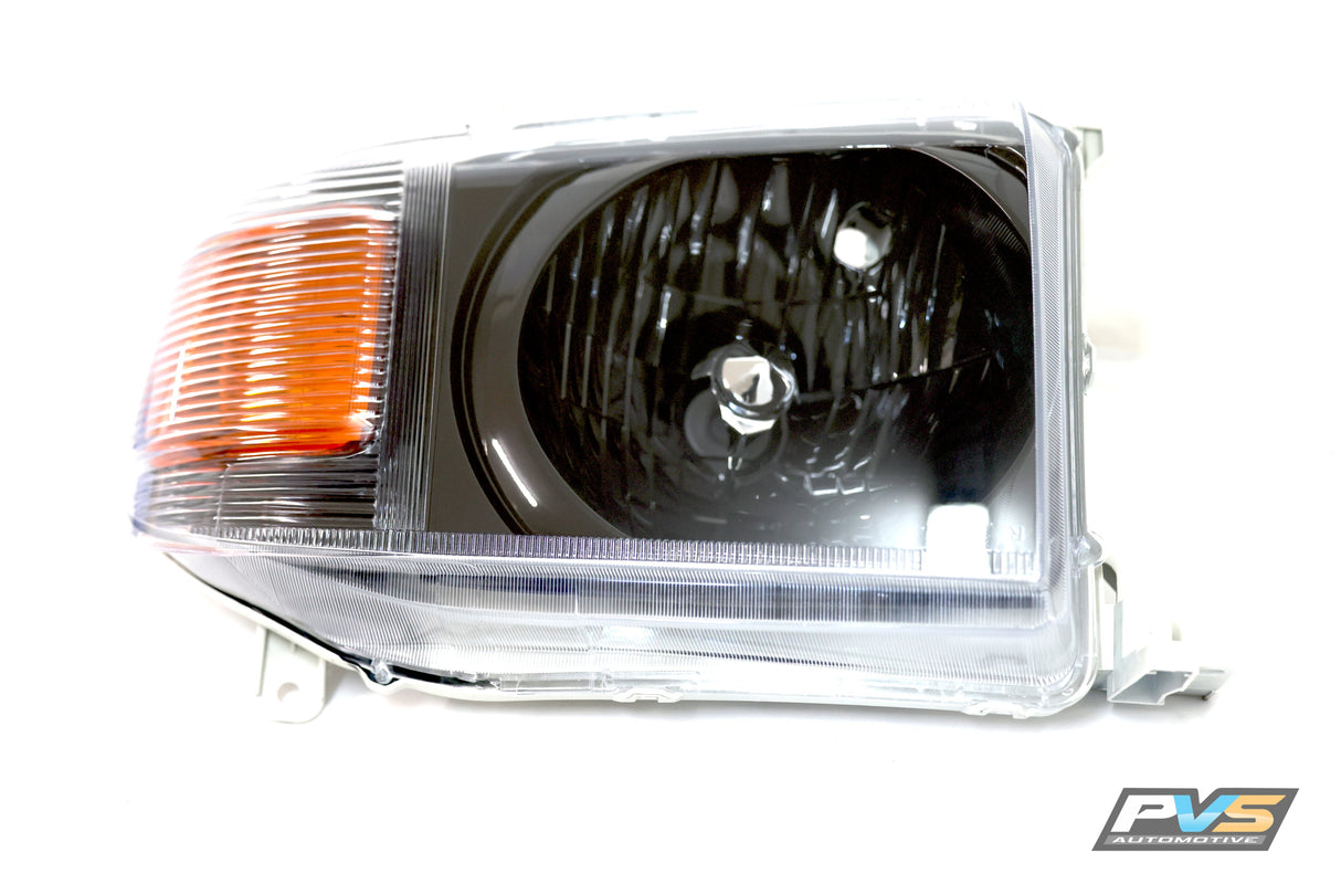 DIY Black Open Unsealed Headlight Housings to Suit Toyota Landcruiser 70 (PAIR)