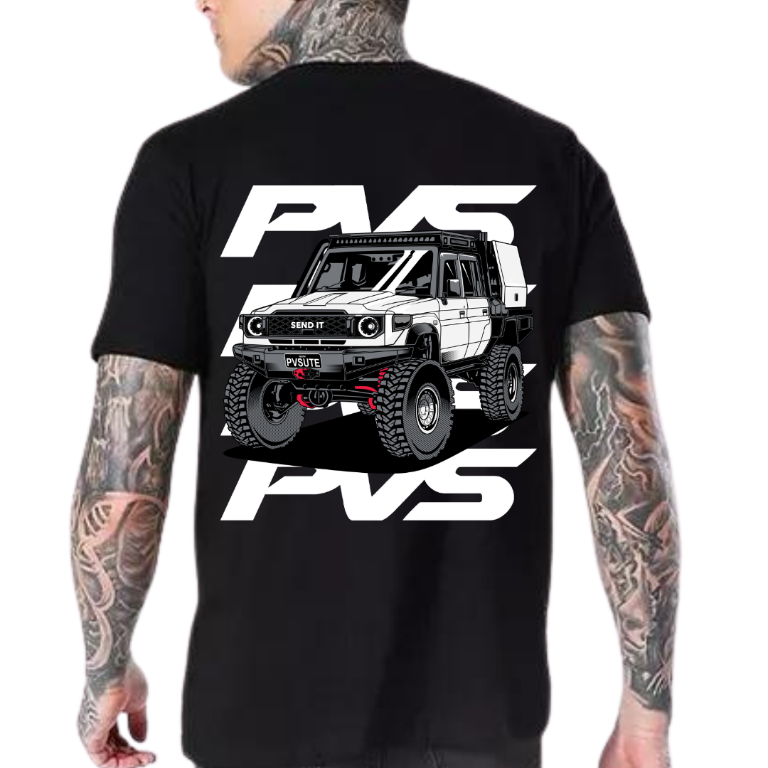 PVS Gradient Black T-Shirt product view | PVS Automotive