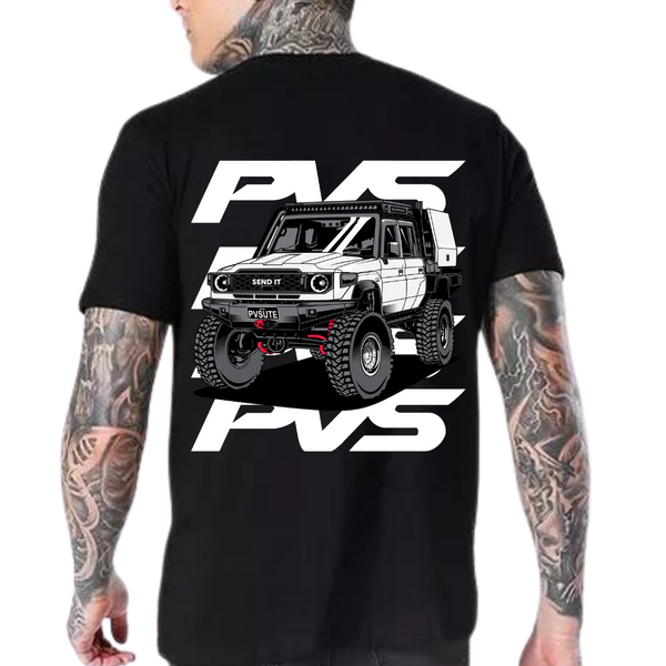 PVS Gradient Black T-Shirt product view | PVS Automotive