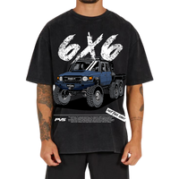 PVS 6x6 Washed Black T-Shirt | PVS Automotive
