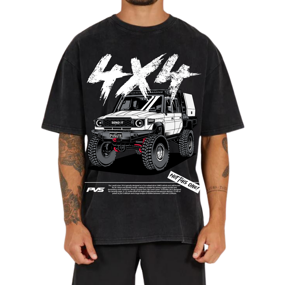 2024 Facelift PVS 4x4 Washed Black T-Shirt