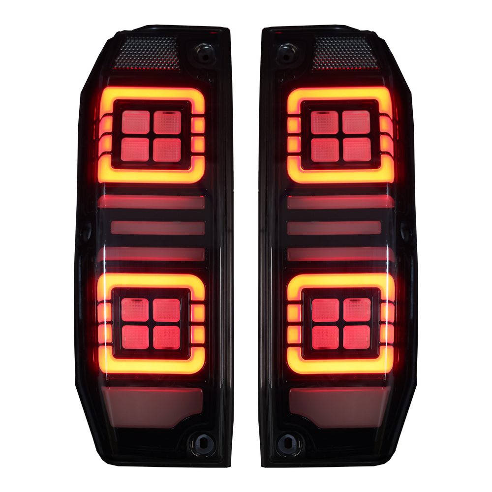 Smoked Halo LED Tail Lights Plug n Play for Toyota LandCruiser 76 Series