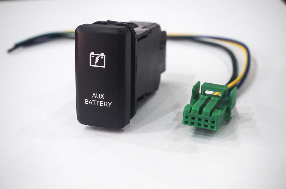 Aux Battery LED Push Switch to suit Toyota LandCruiser & Hilux