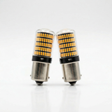 BA15S Amber Indicator LED Bulbs (PAIR)