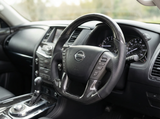 Carbon Black Leather/Perforated Sides Steering Wheel Core to suit Nissan Y62 Patrol QX80 (2013-2017)