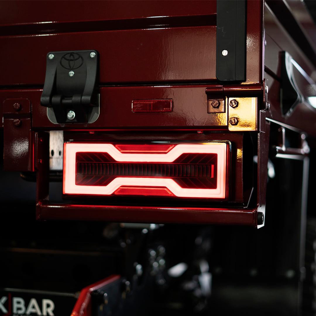 Smoked LED Tail Lights Plug n Play for LandCruiser 79 Series/Hilux Genuine Toyota Tray or Tub