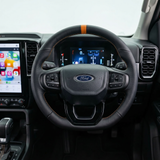 Sports Black Leather With Perforated Sides (Heated) Raptor Style Steering Wheel to suit Ford Ranger PX4 for Ranger / Ranger PX4 | PVS Automotive