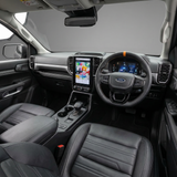 Sports Black Leather With Perforated Sides (Heated) Raptor Style Steering Wheel to suit Ford Ranger PX4 installed in Ranger / Ranger PX4 | PVS Automotive