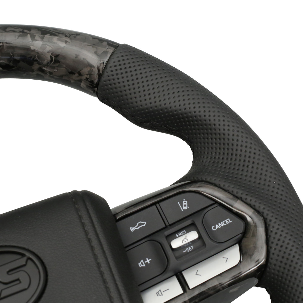 Forged Carbon Leather Steering Wheel Upgrade Kit for Toyota