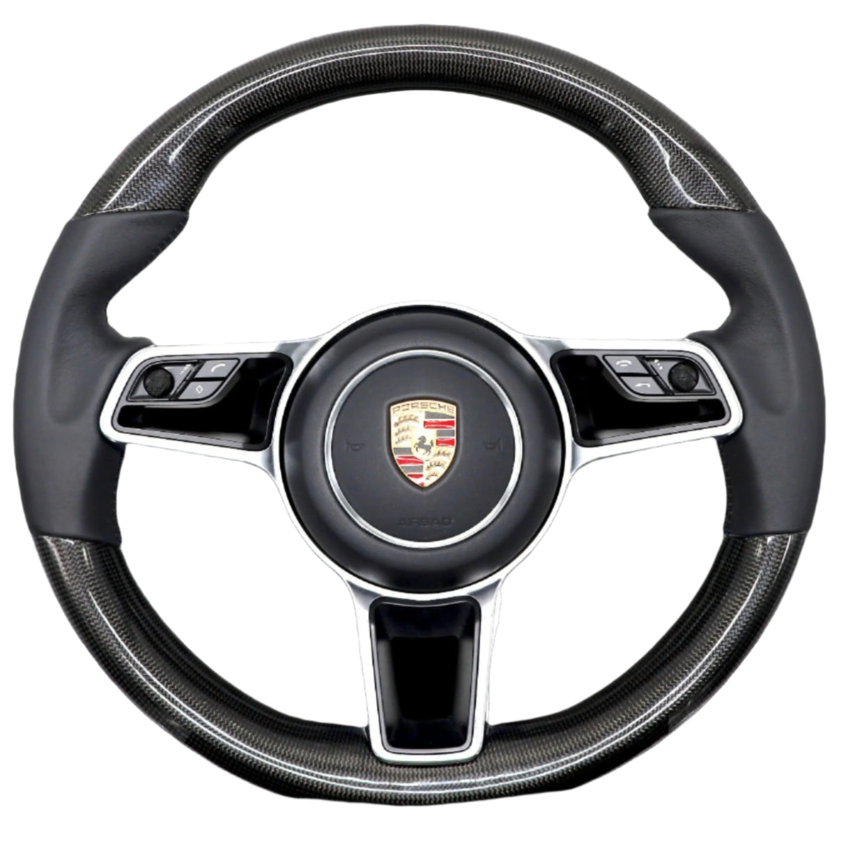 Carbon Fibre with Napa Leather Steering Wheel Core to Suit Porsche 958 Panamera Cayenne Cayman GTS