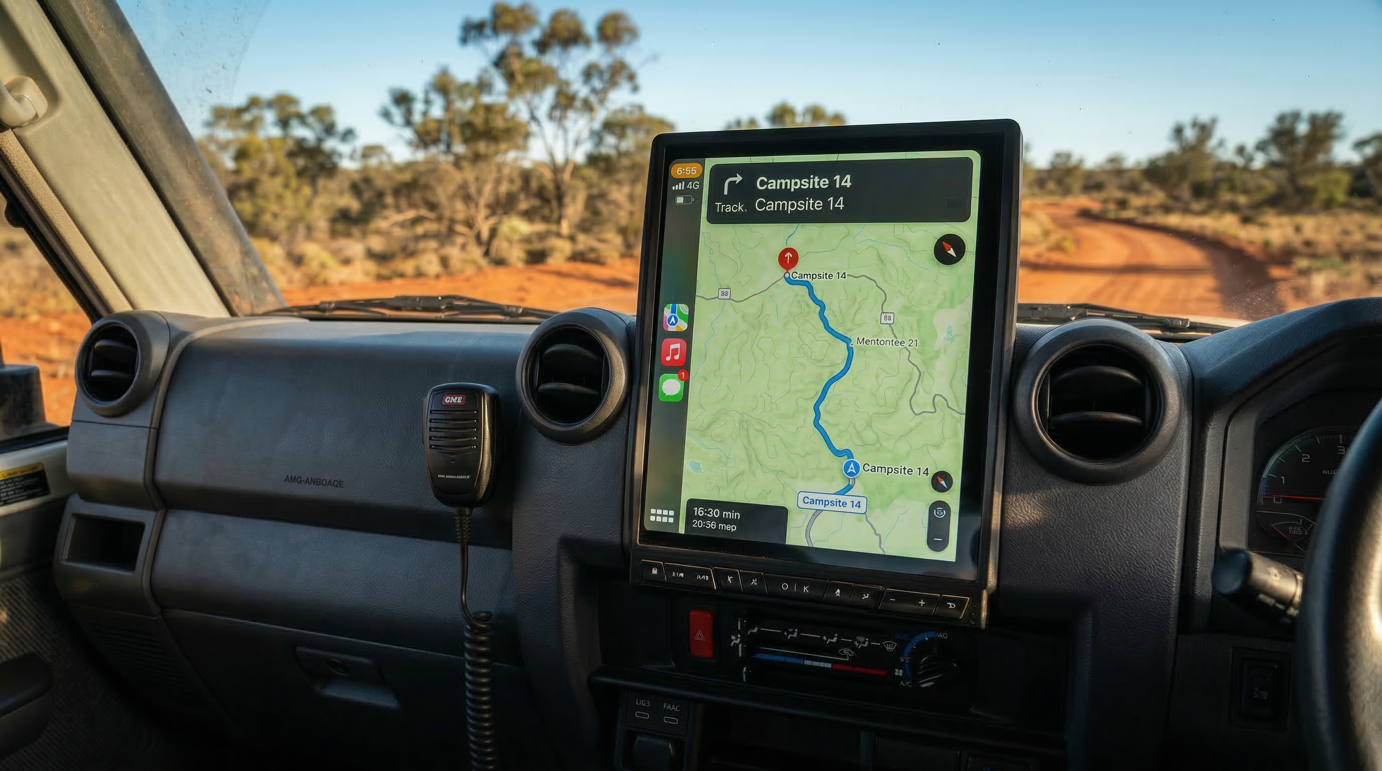 CarPlay navigation screen