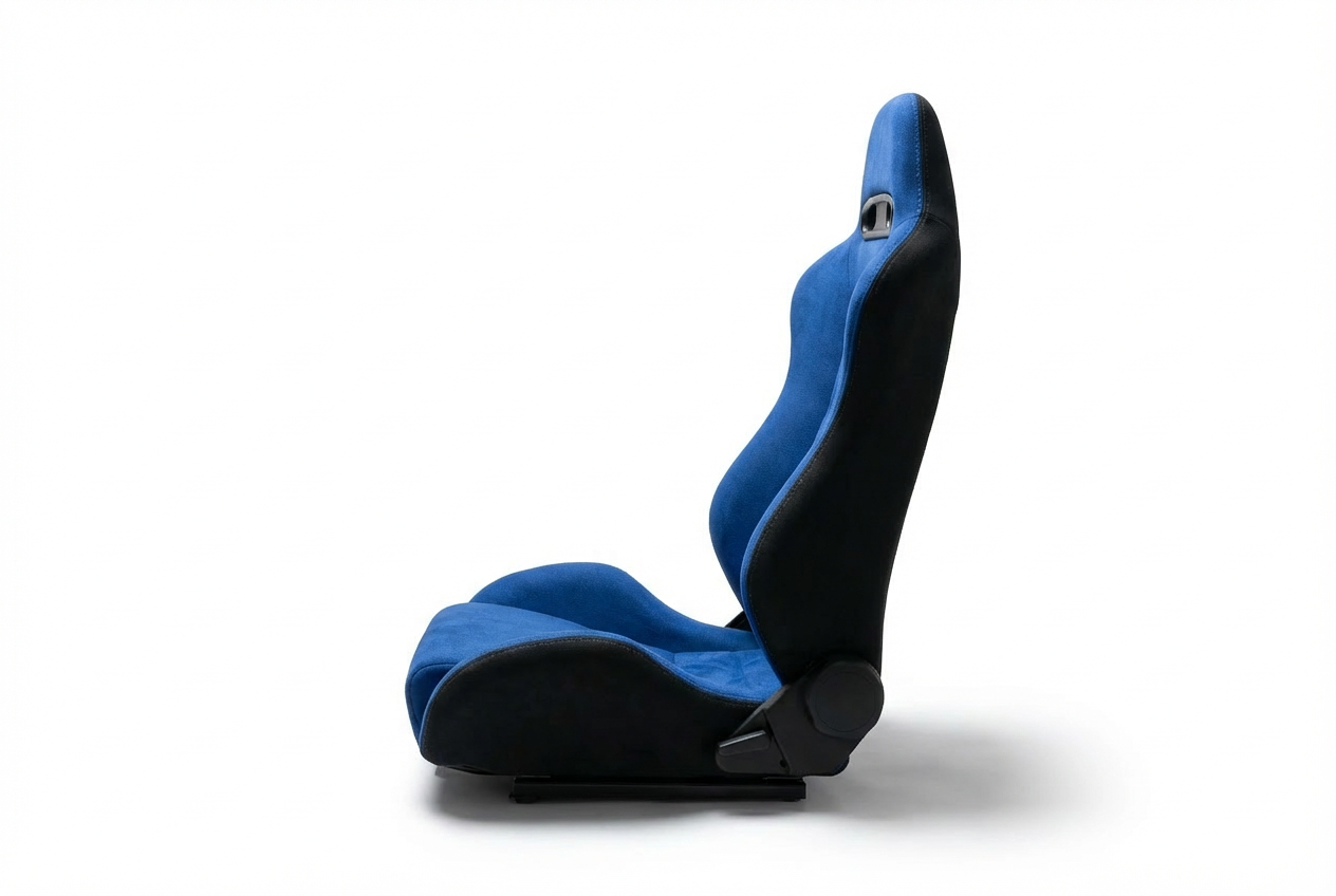 Blue seat side view
