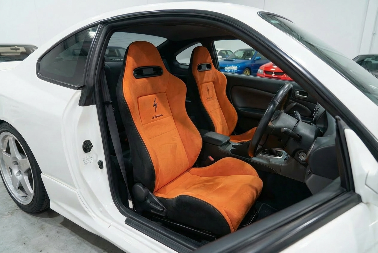 Orange seats installed