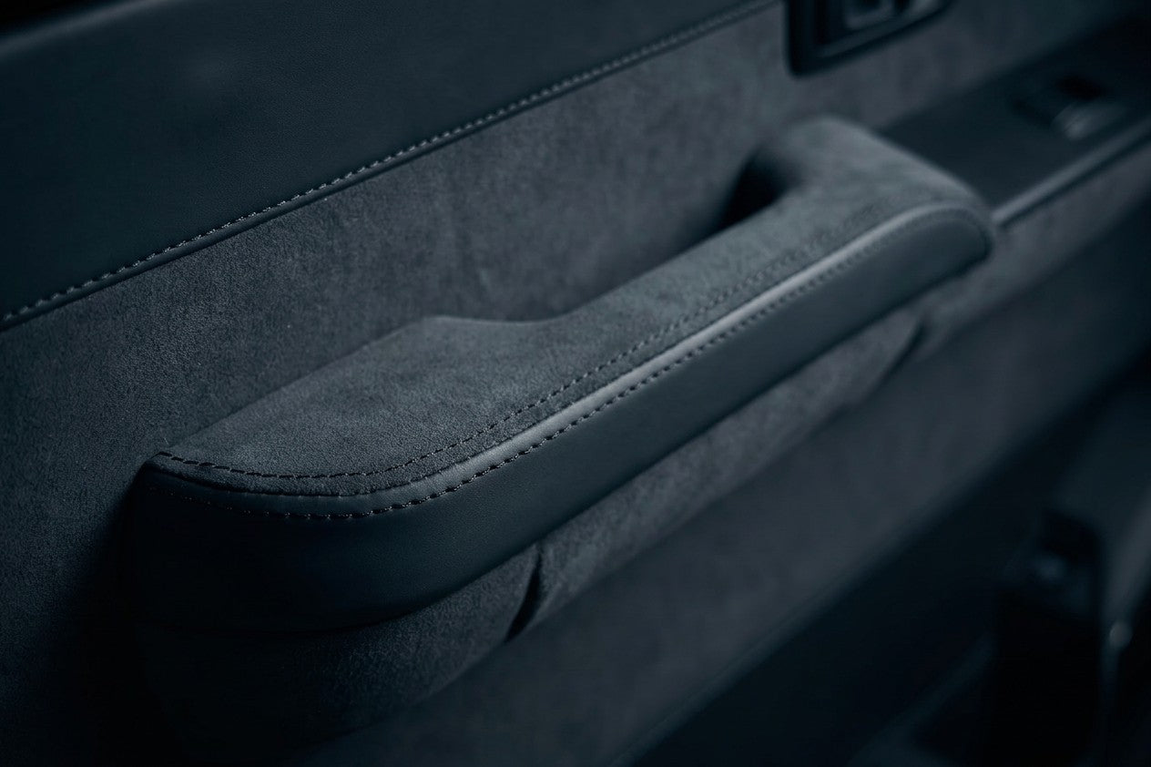 Armrest close-up stitching detail