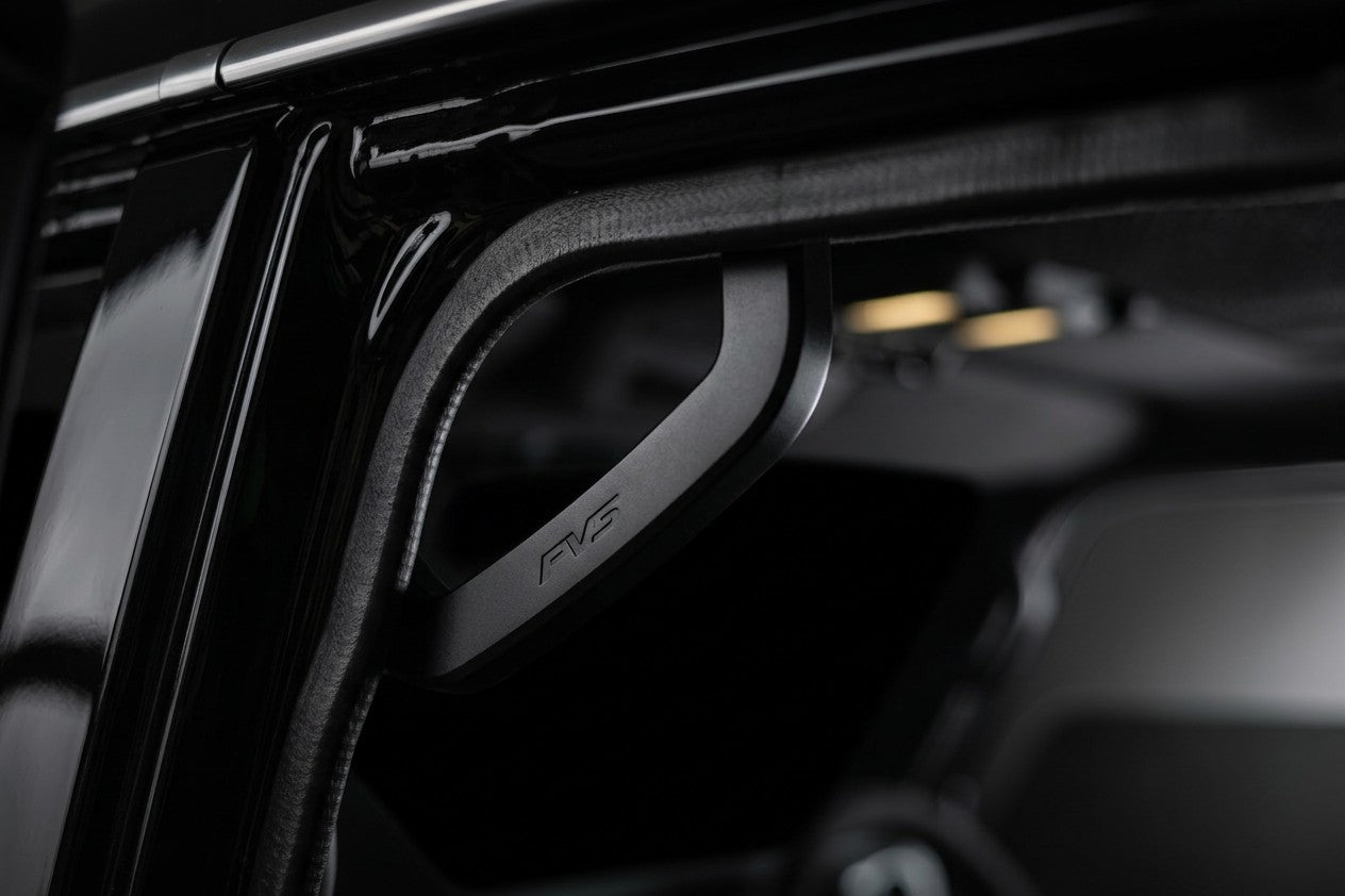 Grab handle with PVS badge door frame context