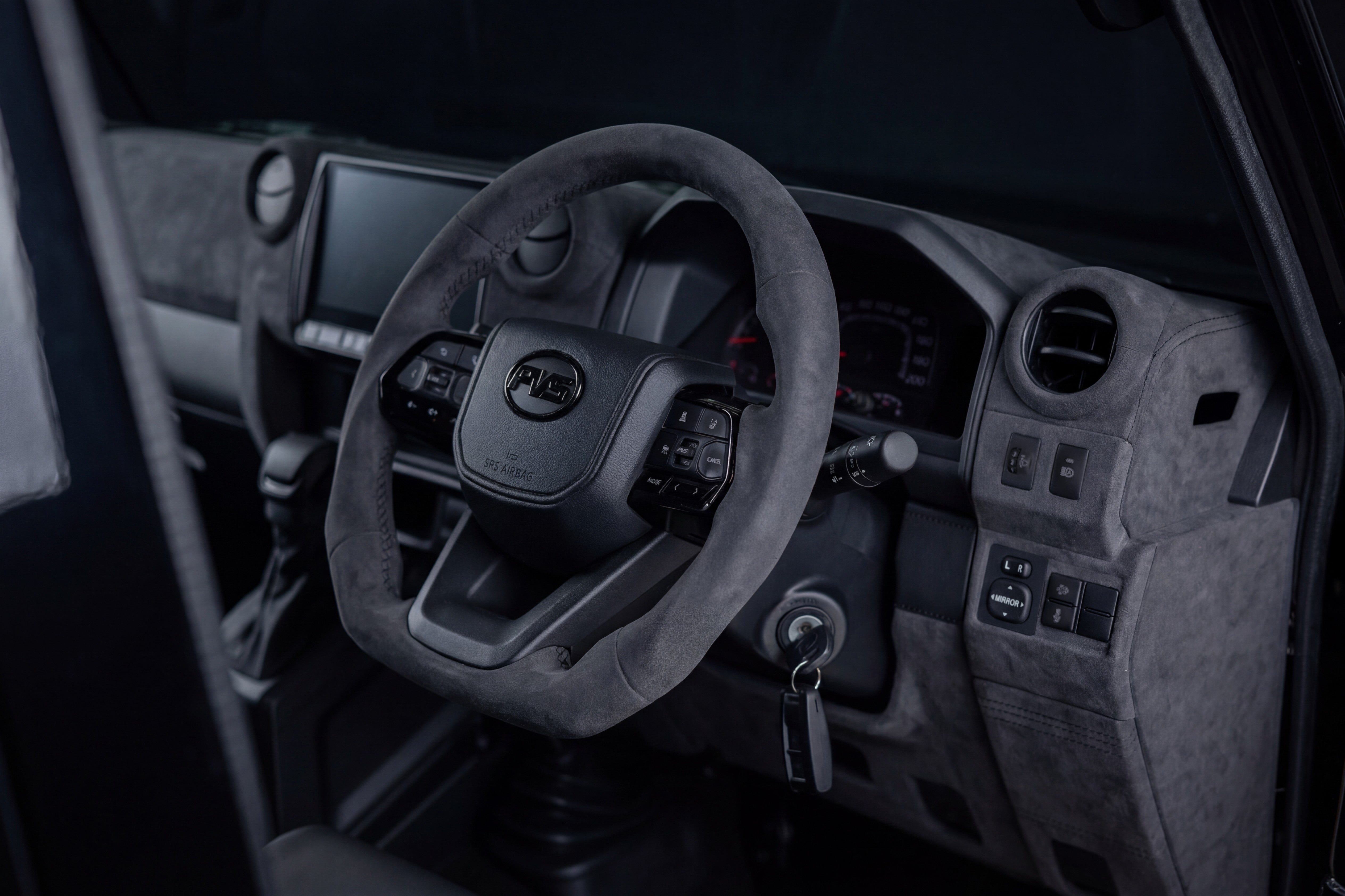 Steering wheel close full dash