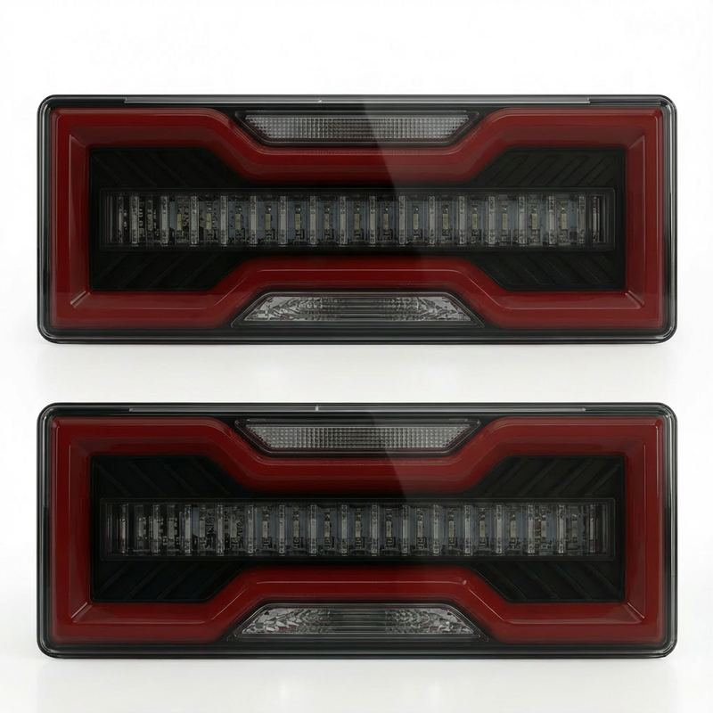 Smoked LED Tail Lights Plug n Play for LandCruiser 79 Series Genuine Toyota Tray or Tub