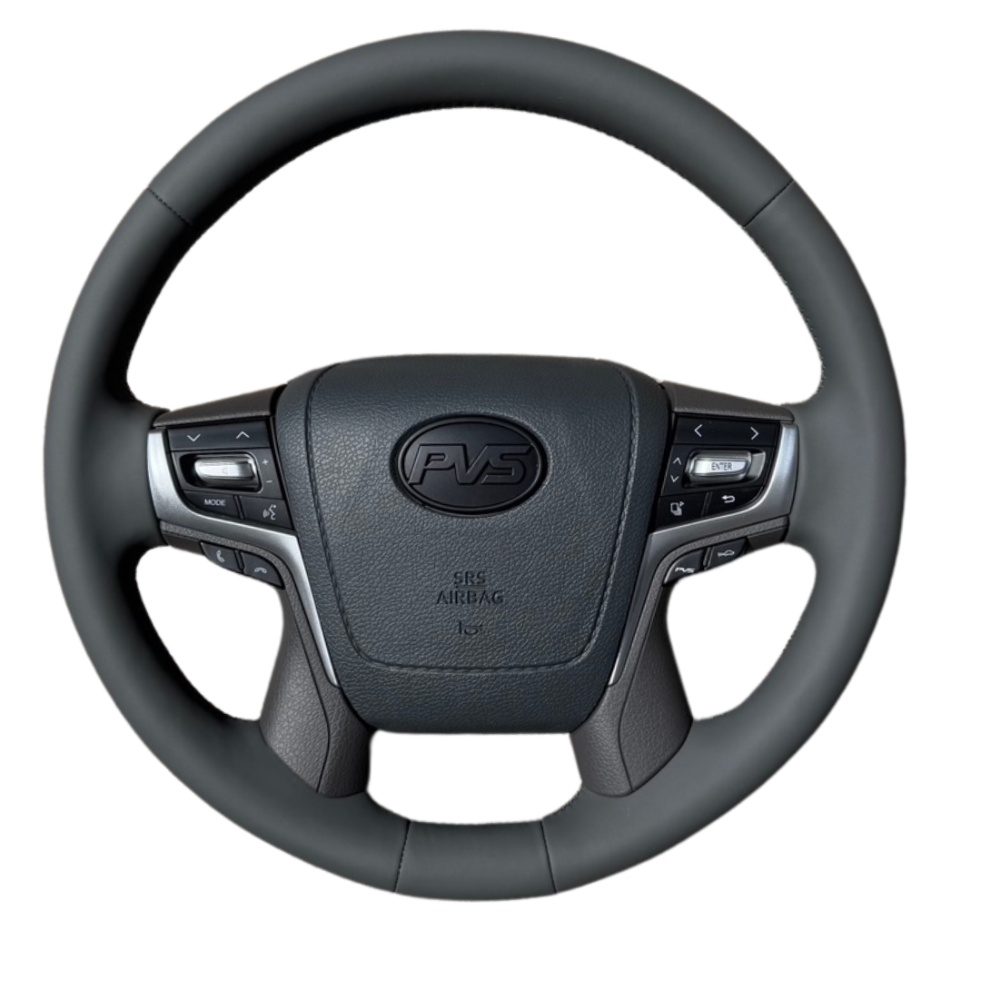 Basic Grey Leather Steering Wheel Upgrade Kit for Toyota