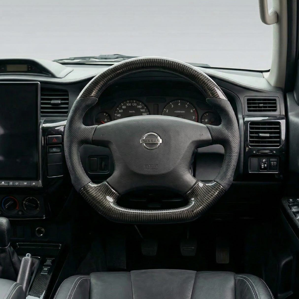 Nissan Y61 GU Patrol Steering Wheel Core – Genuine Carbon Leather