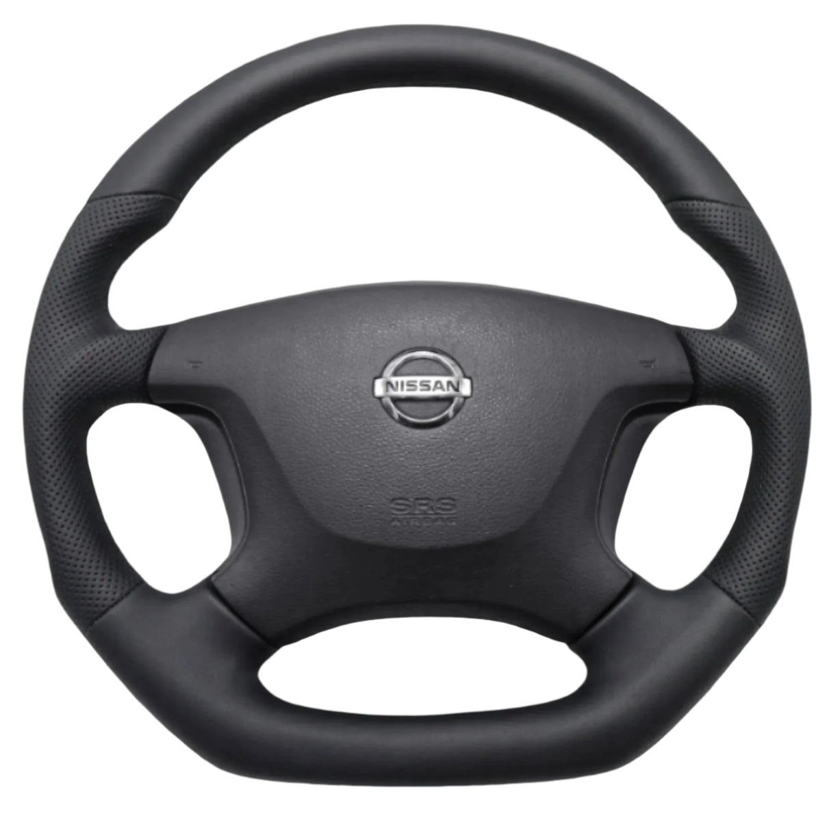 Sports Black Leather With Perforated Sides Steering Wheel Core for Nissan Y61 GU Patrol