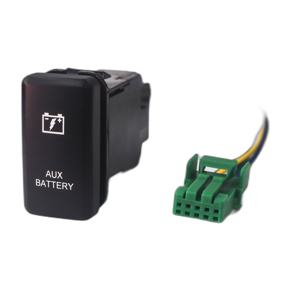 Aux Battery LED Push Switch to suit Toyota LandCruiser & Hilux