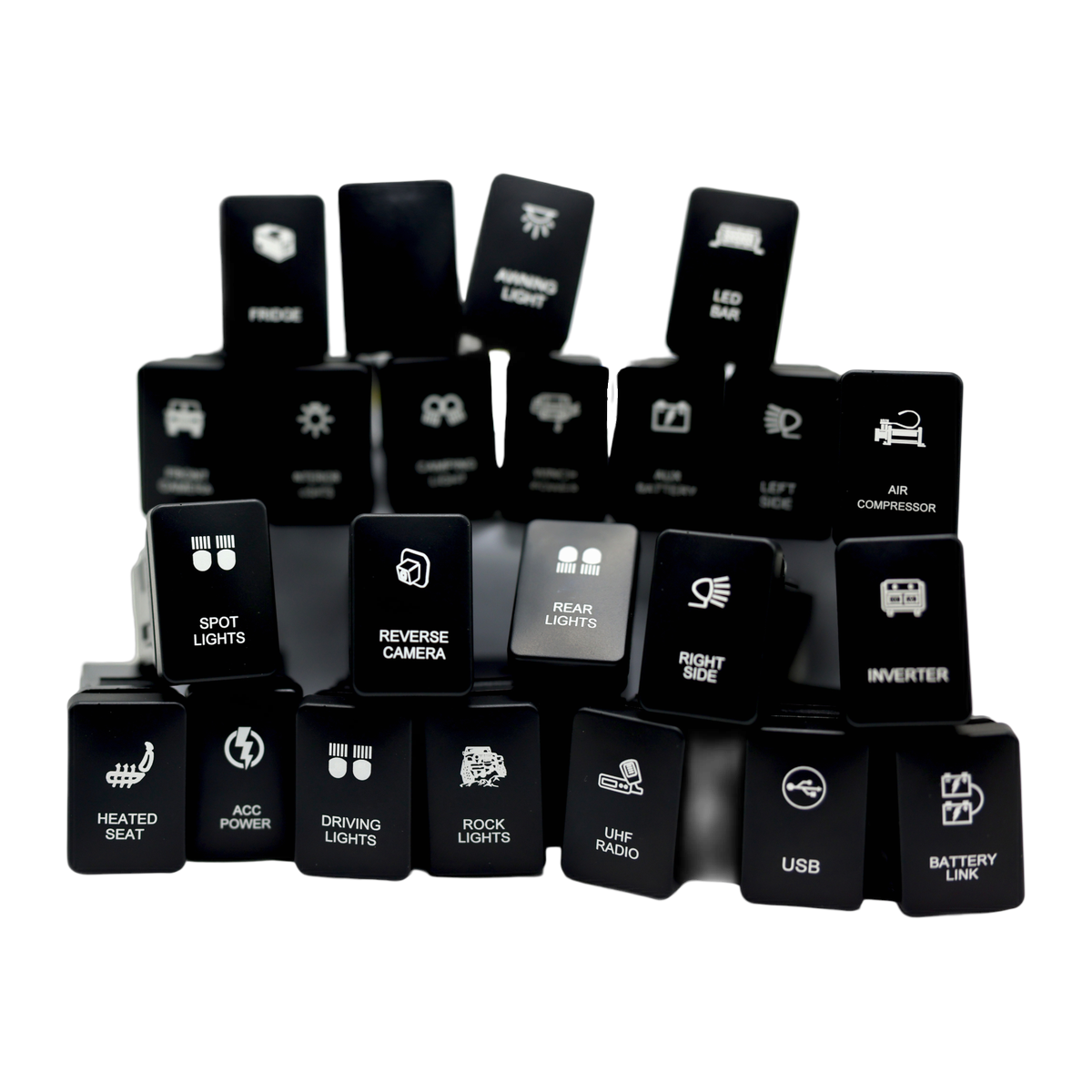 Cooling Fans LED Push Switch to suit Toyota LandCruiser & Hilux