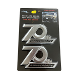 70th Anniversary Side Emblem Sticker to suit Toyota LandCruiser 70 80 100 Series