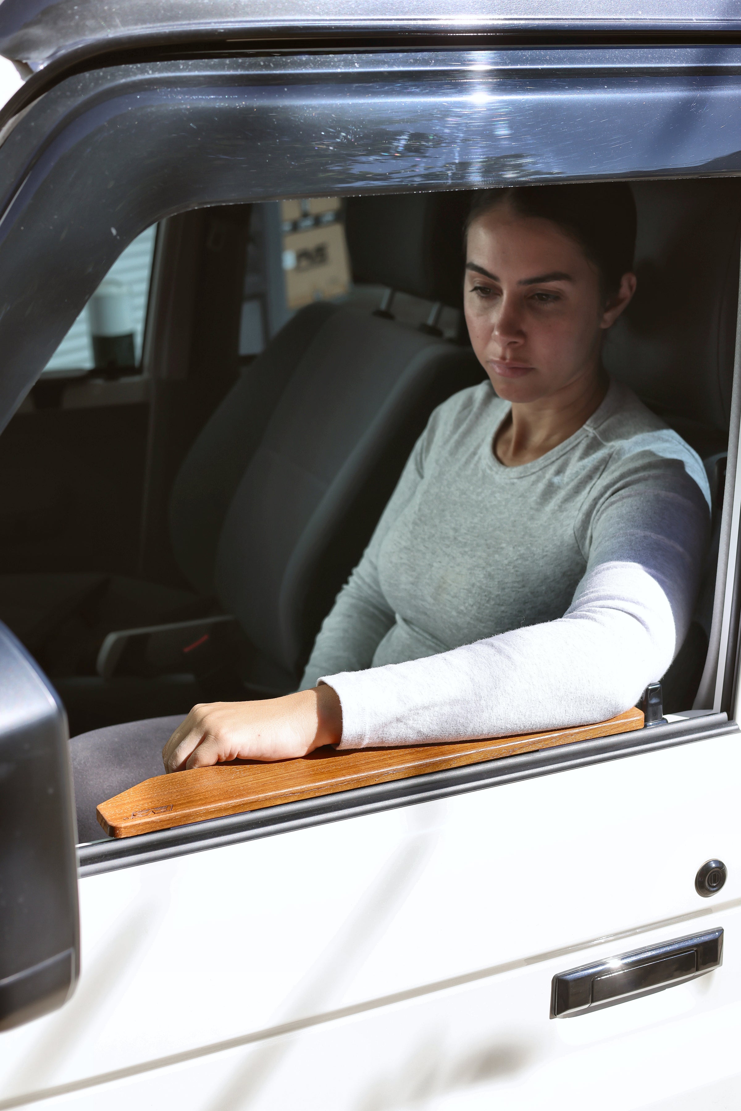 70 Series LandCruiser Armrest, Coastal Teak Tapered (Pair)