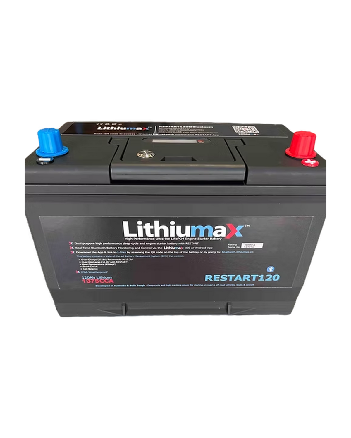 Lithiumax RESTART120 1375CCA & 120Ah Deep-Cycle Lithium Engine Starter Battery